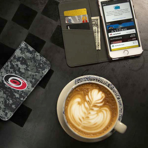 NHL Carolina Hurricanes Camo iPhone SE (2nd & 3rd Gen) Folio Case