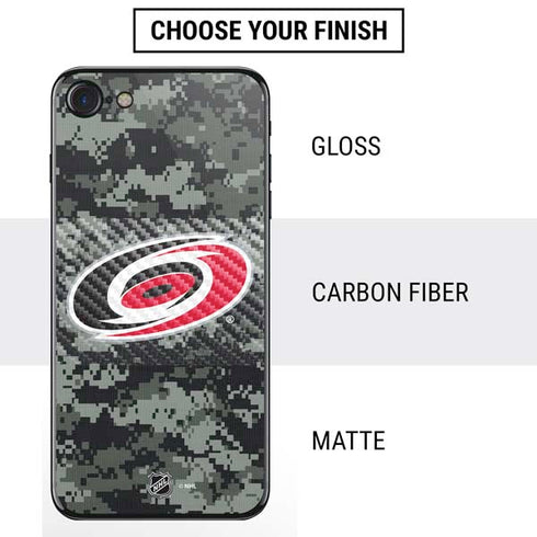 NHL Carolina Hurricanes Camo iPhone SE (2nd & 3rd Gen) Skin