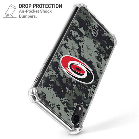 NHL Carolina Hurricanes Camo iPhone XR Clear Case