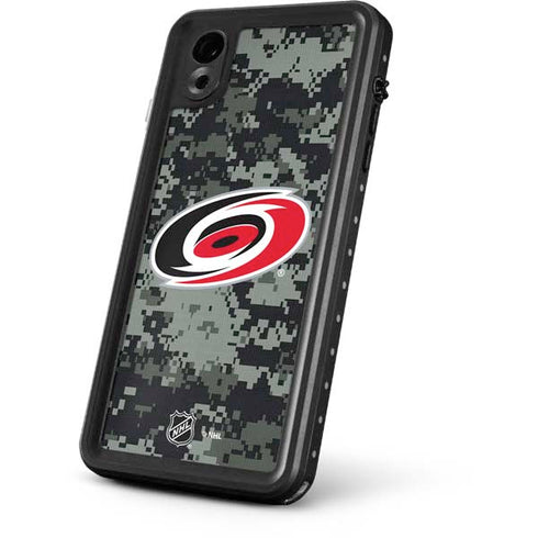 NHL Carolina Hurricanes Camo iPhone XR Waterproof Case