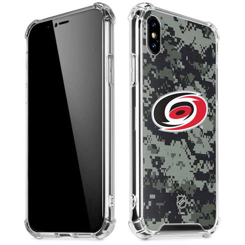 NHL Carolina Hurricanes Camo iPhone XS Max Clear Case