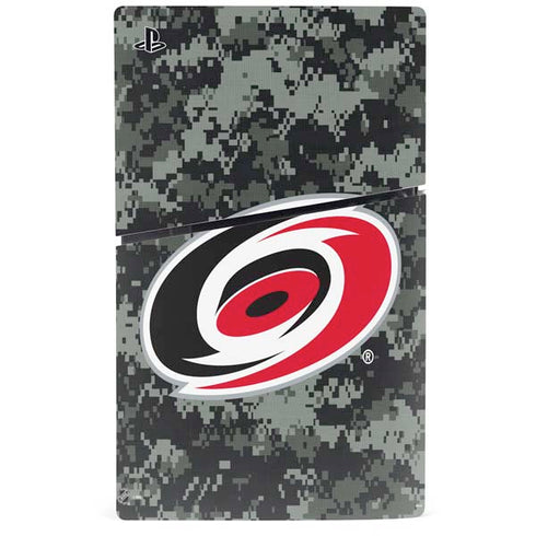 NHL Carolina Hurricanes Camo PS5 Slim Digital Edition Bundle Skin