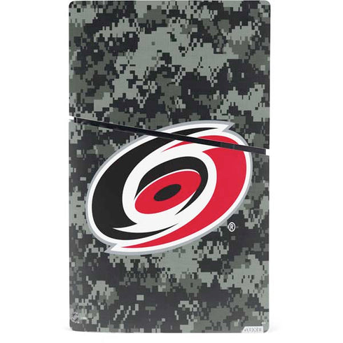 NHL Carolina Hurricanes Camo PS5 Slim Digital Edition Bundle Skin