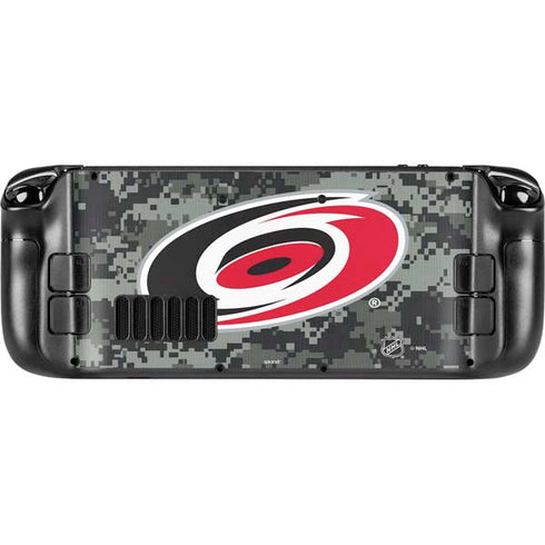NHL Carolina Hurricanes Camo Steam Deck Handheld Gaming Computer Skin