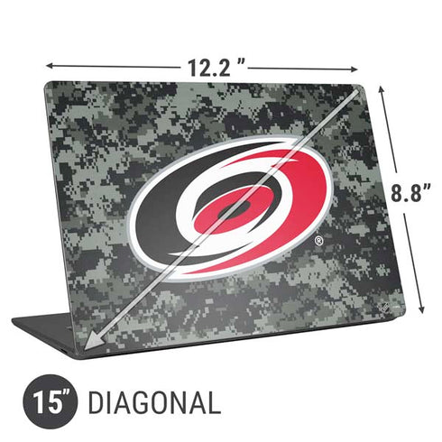 NHL Carolina Hurricanes Camo Universal Laptop 15in (12.2 x 8.8in) Skin