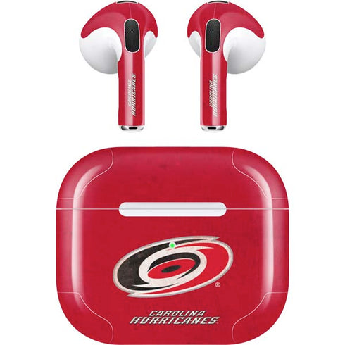 NHL Carolina Hurricanes Distressed Apple AirPods (3rd Gen 2021) Skin