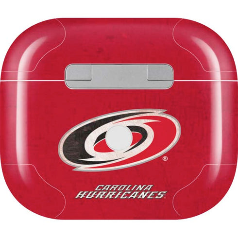 NHL Carolina Hurricanes Distressed Apple AirPods (3rd Gen 2021) Skin