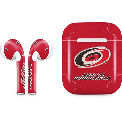 NHL Carolina Hurricanes Distressed Apple AirPods Skin
