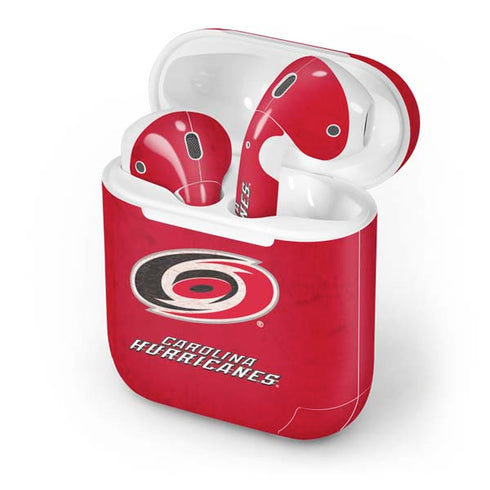 NHL Carolina Hurricanes Distressed Apple AirPods Skin