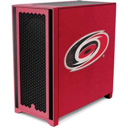 NHL Carolina Hurricanes Distressed Corsair 4000D Tempered Glass Mid-Tower ATX Case Skin