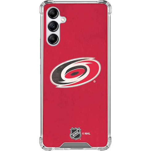 NHL Carolina Hurricanes Distressed Galaxy A15 5G Clear Case