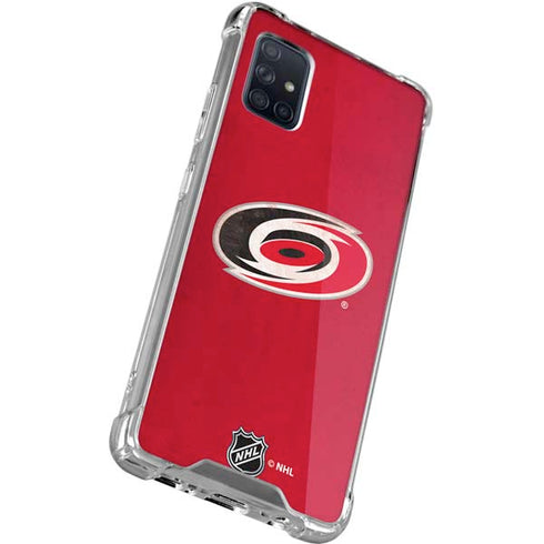 NHL Carolina Hurricanes Distressed Galaxy A51 5G Clear Case