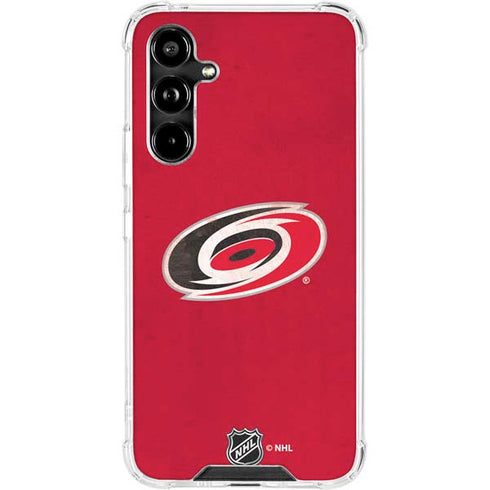 NHL Carolina Hurricanes Distressed Galaxy A54 5G Clear Case