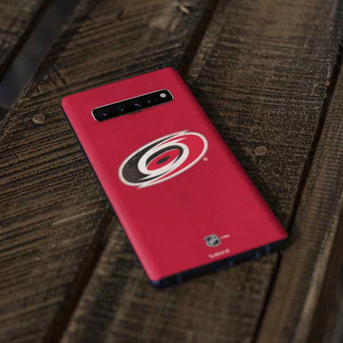 NHL Carolina Hurricanes Distressed Galaxy S10 Skin