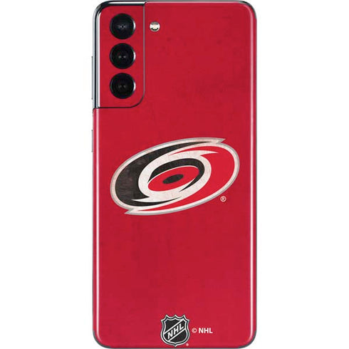 NHL Carolina Hurricanes Distressed Galaxy S21 5G Skin
