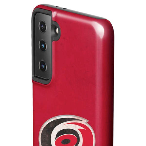 NHL Carolina Hurricanes Distressed Galaxy S21 FE Pro Case