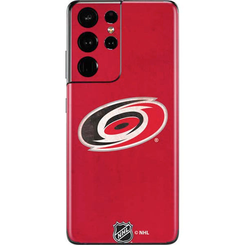 NHL Carolina Hurricanes Distressed Galaxy S21 Ultra 5G Skin