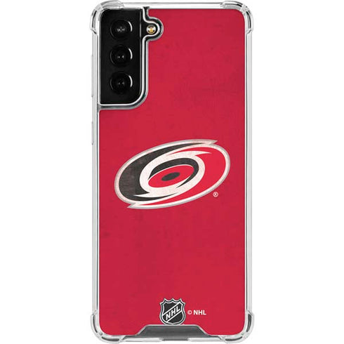 NHL Carolina Hurricanes Distressed Galaxy S22 Plus Clear Case