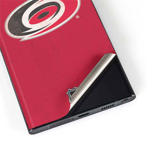 NHL Carolina Hurricanes Distressed Galaxy S22 Ultra Skin