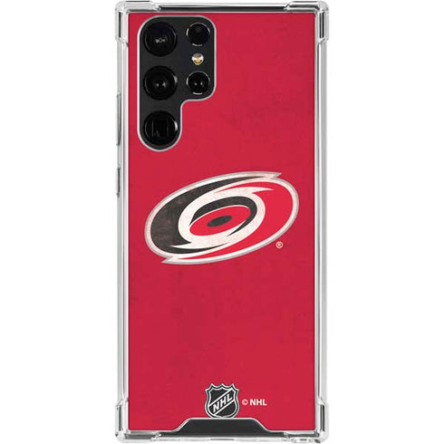 NHL Carolina Hurricanes Distressed Galaxy S24 Ultra Clear Case