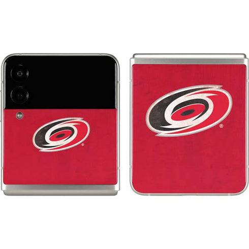NHL Carolina Hurricanes Distressed Galaxy Z Flip3 5G Skin
