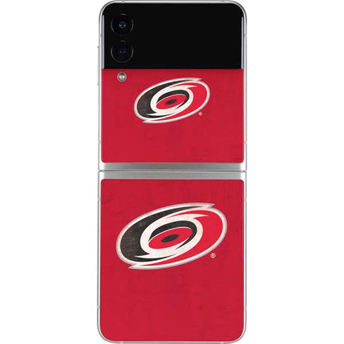 NHL Carolina Hurricanes Distressed Galaxy Z Flip3 5G Skin