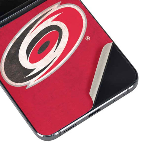 NHL Carolina Hurricanes Distressed Galaxy Z Flip5 5G Skin