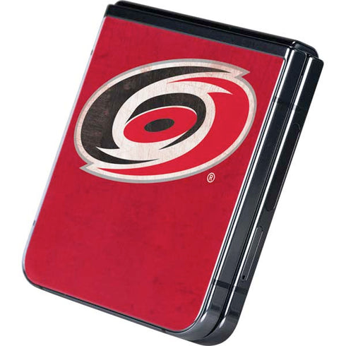 NHL Carolina Hurricanes Distressed Galaxy Z Flip5 5G Skin