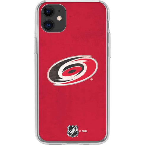 NHL Carolina Hurricanes Distressed iPhone 11 Clear Case