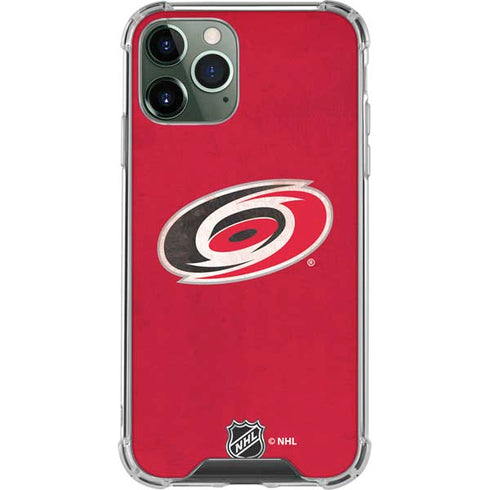 NHL Carolina Hurricanes Distressed iPhone 11 Pro Max Clear Case