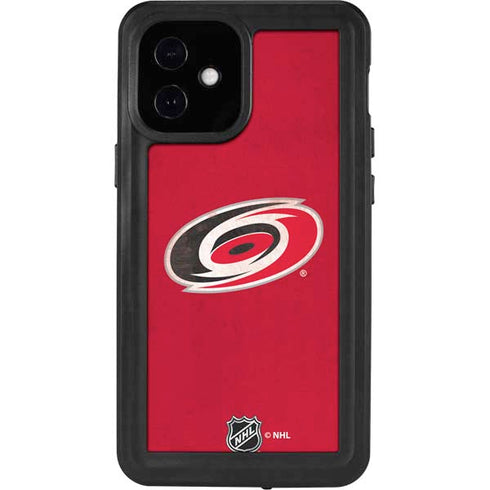 NHL Carolina Hurricanes Distressed iPhone 12 Mini Waterproof Case