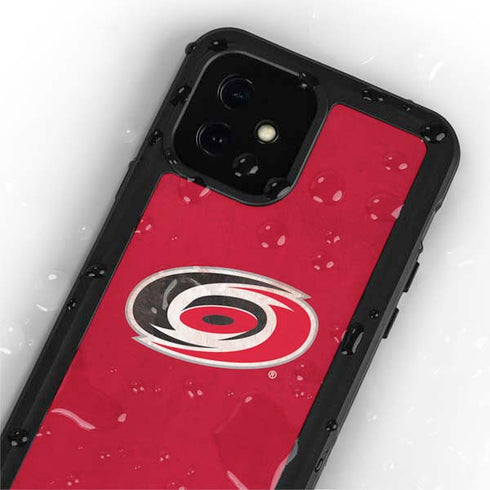 NHL Carolina Hurricanes Distressed iPhone 12 Mini Waterproof Case