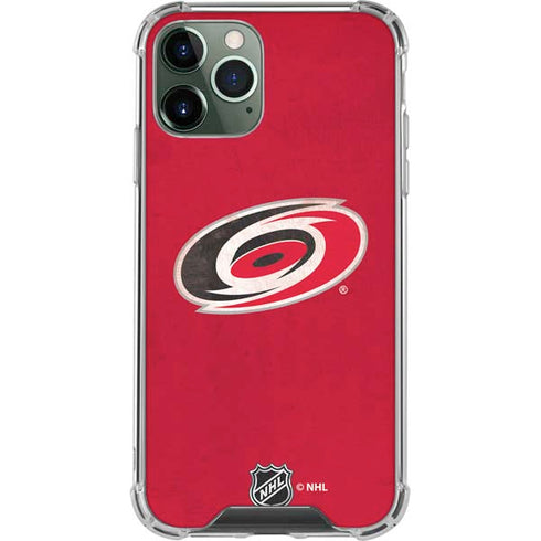 NHL Carolina Hurricanes Distressed iPhone 12 Pro Clear Case