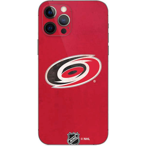 NHL Carolina Hurricanes Distressed iPhone 12 Pro Skin