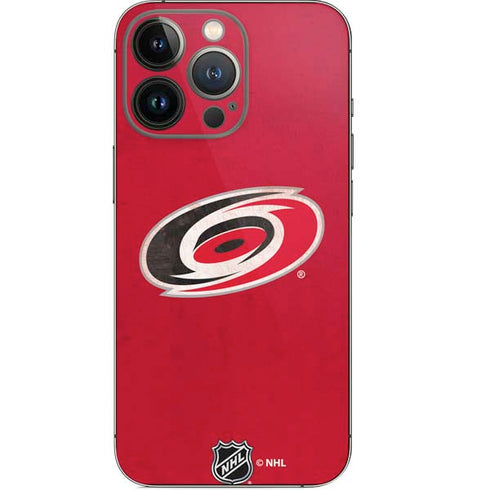 NHL Carolina Hurricanes Distressed iPhone 13 Pro Skin