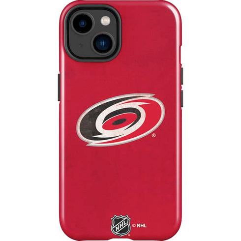 NHL Carolina Hurricanes Distressed iPhone 15 Plus Impact Case