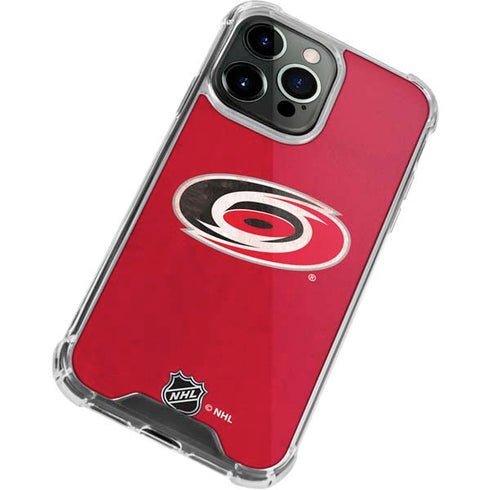 NHL Carolina Hurricanes Distressed iPhone 15 Pro Max Clear Case