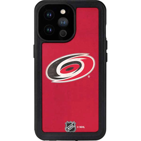 NHL Carolina Hurricanes Distressed iPhone 14 Pro Max Waterproof Case
