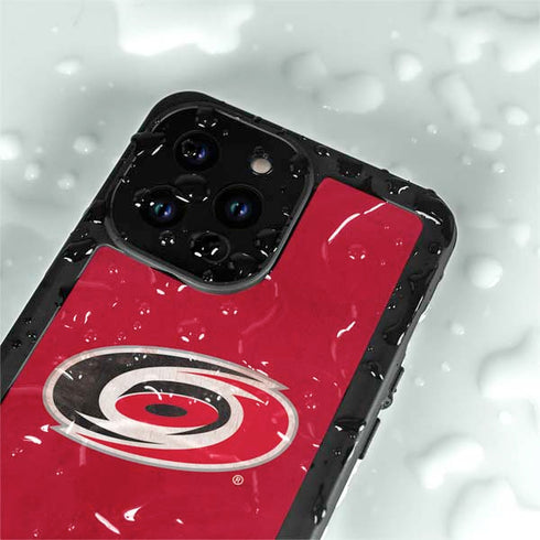 NHL Carolina Hurricanes Distressed iPhone 14 Pro Waterproof Case