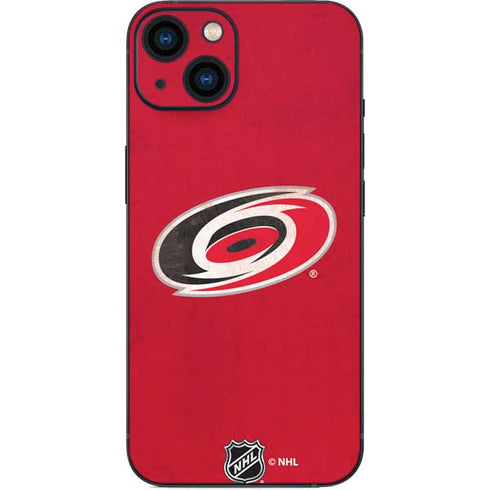 NHL Carolina Hurricanes Distressed iPhone 15 Skin