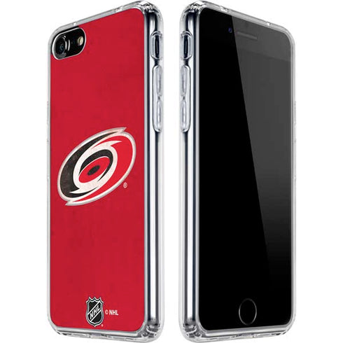 NHL Carolina Hurricanes Distressed iPhone SE (2nd & 3rd Gen) Clear Case
