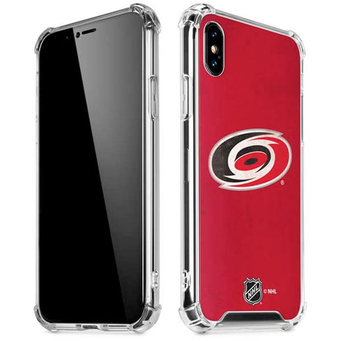 NHL Carolina Hurricanes Distressed iPhone XS Max Clear Case