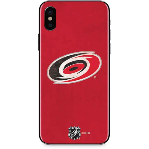 NHL Carolina Hurricanes Distressed iPhone XS Max Skin