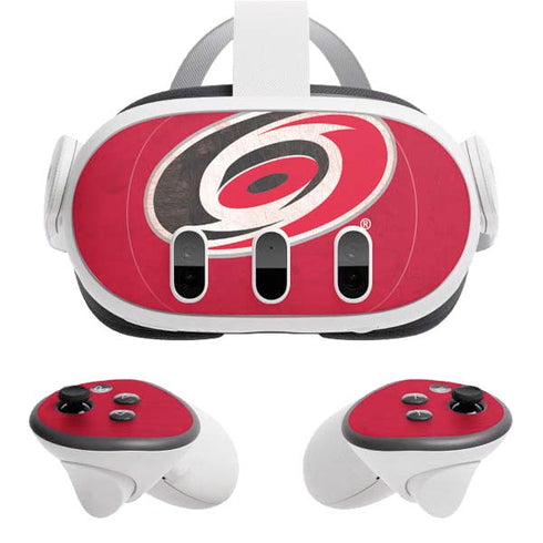 NHL Carolina Hurricanes Distressed Meta Quest 3 Skin