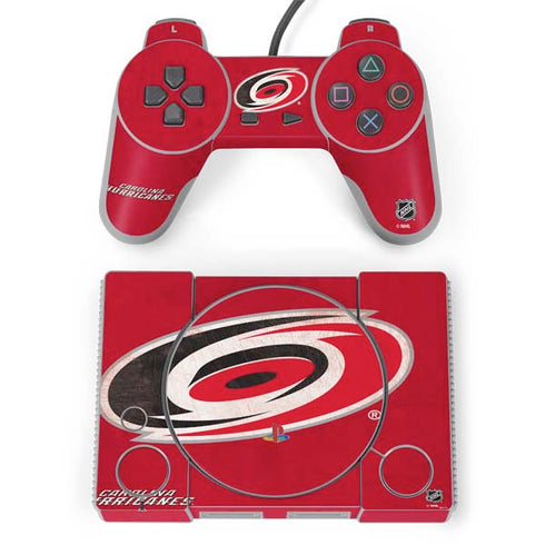 NHL Carolina Hurricanes Distressed PlayStation Classic Bundle Skin