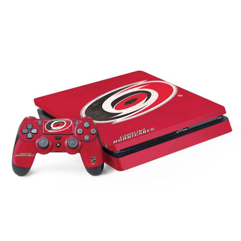 NHL Carolina Hurricanes Distressed PS4 Slim Bundle Skin