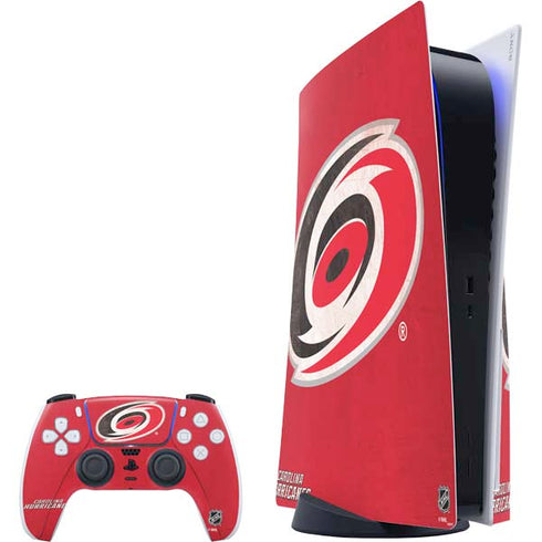 NHL Carolina Hurricanes Distressed PS5 Bundle Skin