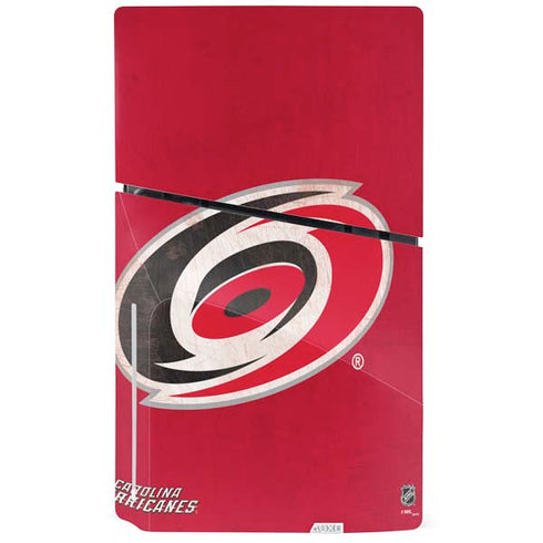 NHL Carolina Hurricanes Distressed PS5 Slim Disk Console Skin