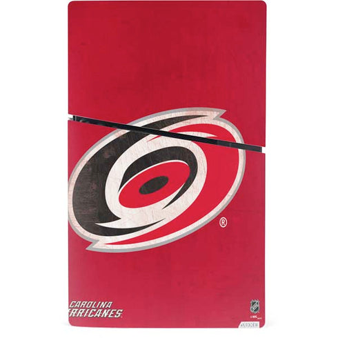 NHL Carolina Hurricanes Distressed PS5 Slim Digital Edition Bundle Skin