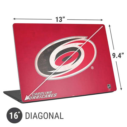 NHL Carolina Hurricanes Distressed Universal Laptop 16in (13 x 9.4in) Skin